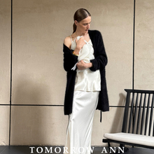 TOMORROW ANN 秋季上新简约松紧腰压褶时尚显瘦气质半身裙11997