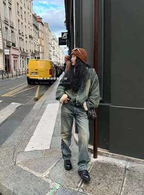 IN choose u笑笑正品冬季韩系保暖羊羔绒牛仔外套+牛仔裤 89331