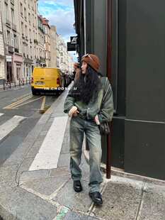 IN choose u笑笑正品冬季韩系保暖羊羔绒牛仔外套+牛仔裤 89331