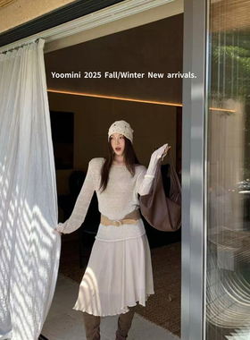 YOOMINI 2025初秋上新不规则淑女气质百搭半身裙 Y10815-SY
