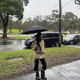 IN.CHOOSE U笑笑家 经典款韩系大牌短款风衣外套(配腰绳) 89863