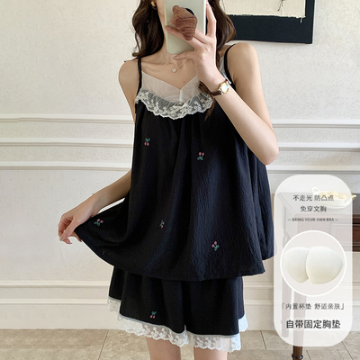 新款睡衣少女夏季薄款云朵棉吊带