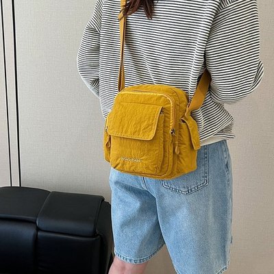 百搭女包尼龙小方包多功能大容量通勤迷你手机小挎包防水登山包