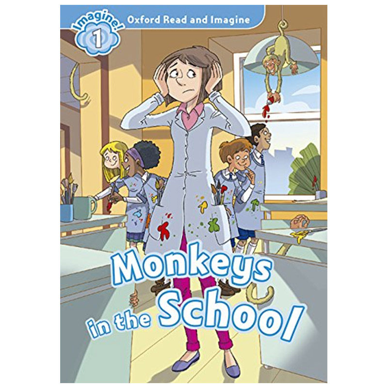 Oxford Read and Imagine Level 1: Monkeys in School 纯全英文版正版原著进口原版英语书籍