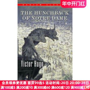 Hugo 雨果 Notre 法国文学 Hunchback 英文原版 巴黎圣母院 世界名著小说 正版 纯全英文版 The Dame Victor 原著进口英语书籍