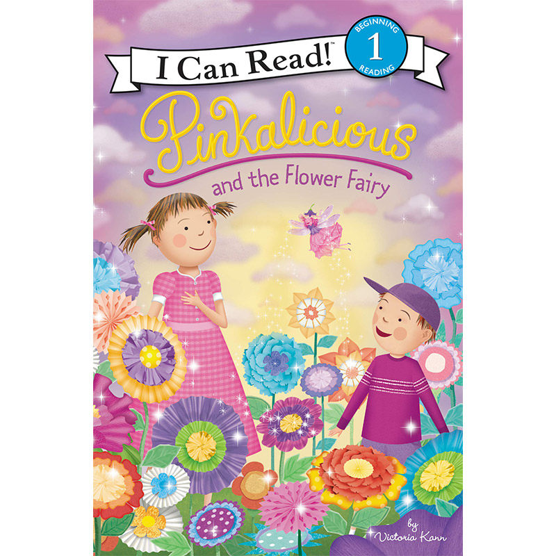 粉红控和花仙子 英文原版 Pinkalicious and the Flower Fairy 分级阅读故事绘本 I Can Read Level 我可以读1级 进口英语书籍