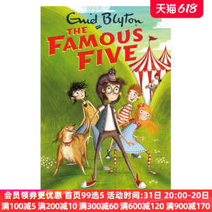 英文儿童读物 Off Book Famous 世界第一少年侦探团5：古怪马戏团 Caravan Five 坏小丑 英语书籍 纯全英文正版