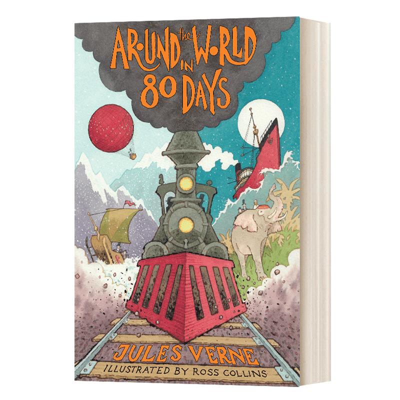 八十天环游地球 插图版 英文原版小说 Around the World in Eighty Days 环游世界80天 环球旅行记 儒勒凡尔纳 进口英语书籍