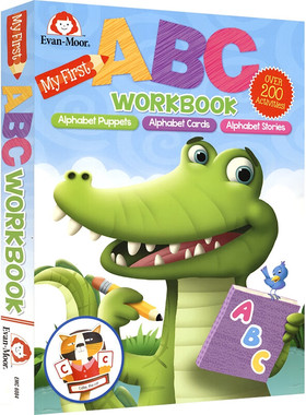 我的第一本ABC活动书 启蒙英语字母趣味手工练习册 英文原版Evan-Moor My First ABC Work Book益智字母卡片 活动故事读物evanmoor