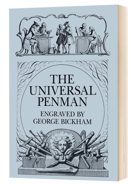 【预售 按需印刷】世界书法家 英文原版 The Universal Penman英语练字花体字书法字体 英文练习参考书本书George Bickham进口书籍