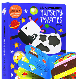 英文原版绘本 My Awesome nursery rhymes 欧美经典童谣 纸板书 My Awesome Alphabet Book字母书同款系列 9781788430241