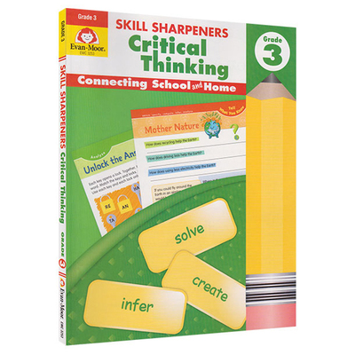 技能铅笔刀 批判性思维练习册 三年级 英文原版 Evan-Moor Skill Sharpeners Critical Thinking Grade 3美国英语教辅教材evanmoor
