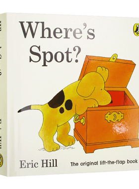 小玻在哪里 英文原版绘本 Where's is spot 小波系列 翻翻书低幼启蒙纸板书 纯全英文版正版原著进口原版英语书籍