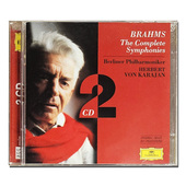 原装 4交响曲 进口 卡拉扬 勃拉姆斯第1 柏林爱乐乐团 2CD唱片