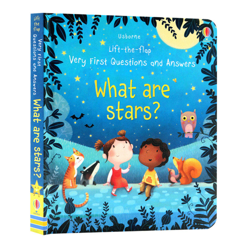 星星是什么英文usborne very first questions and answers what are stars 幼儿英语启蒙翻翻书纸板书儿童科普认知 原版英语书籍