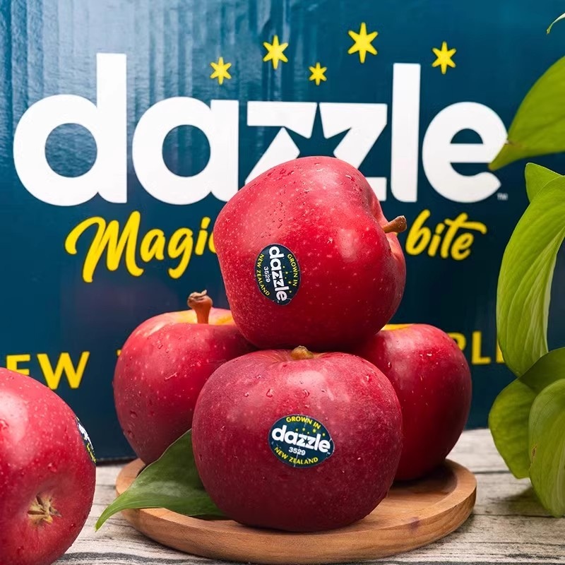 新西兰进口Dazzle丹烁苹果水果当季加力果脆甜单烁新鲜脆甜红苹