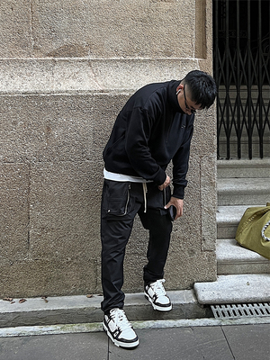 STS拉链层叠口袋机能长裤