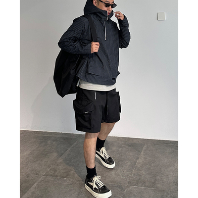 STS侧袋立体拉链运动短裤