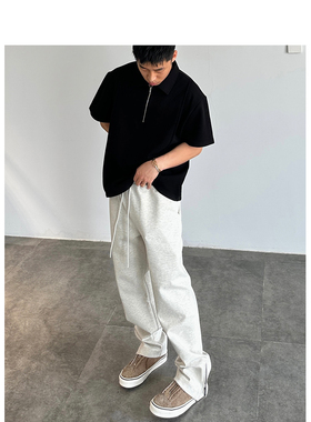 【STS】Easy Pants双面棉基础直筒一体式休闲百搭卫裤男长裤clean