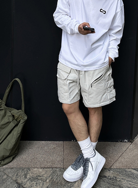 【STS】Puffy Shorts镂空层次宽松美式机能运动百搭短裤vibe男