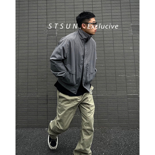 Jacket阿尔法多活褶短版 Duty 廓形防水宽松立领机能夹克男 STS