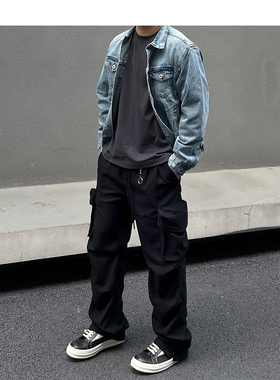 【STS】Sunset Pants立体双兜工装微喇宽松拉链百搭长裤西裤男