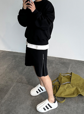 【STS】Watprofy Shorts防水机能户外运动拉链开衩5分宽松短裤男