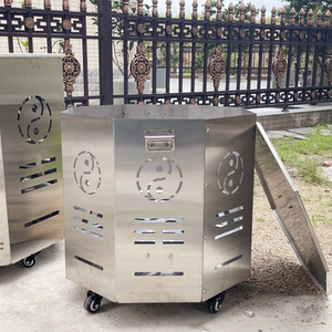 不锈钢八卦烧纸桶户外寺庙烧金桶