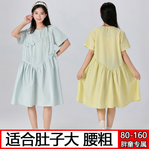 胖女童加肥加大连衣裙80-160斤