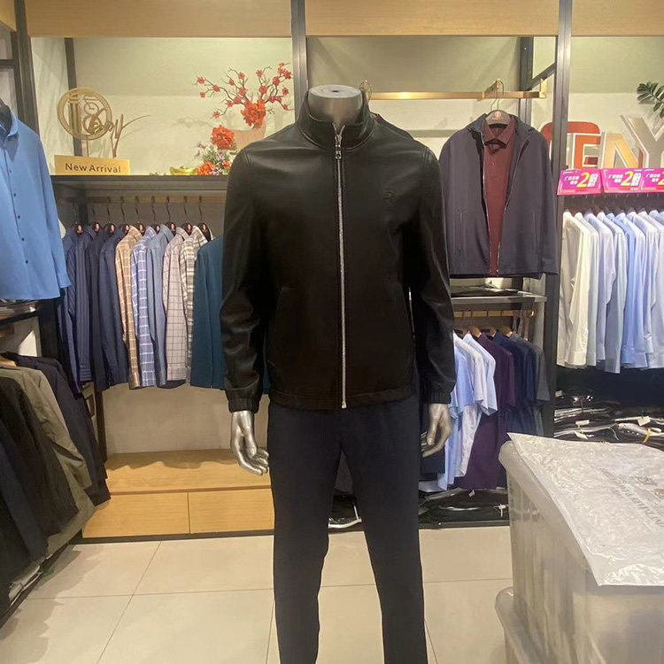 凯迪东尼.凯文莱德男装正品秋冬新款立领绵羊皮真皮衣外套ZQ0508