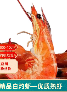 熟冻红对虾 熟虾白灼红虾 明虾 自助麻辣烫商用 整箱10斤薄冰锁鲜