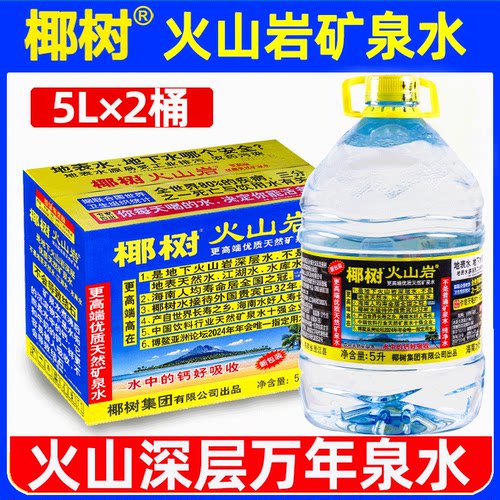 送货上门】椰树矿泉水火山岩5L*2
