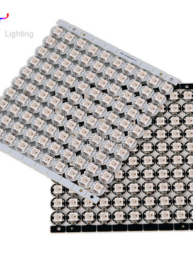 LED全彩灯珠WS2812B四脚5050RGB内置ic小圆硬板贴片DC5V带焊接板