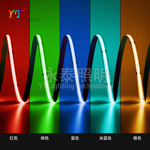 24V彩光COB超亮高显指8MM宽灯带