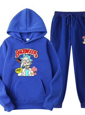 青春减龄时尚欧洲休闲秋冬Backwoods 印花男女情侣卫衣连帽衫跨境