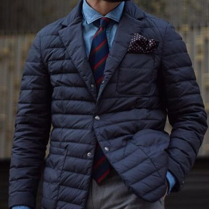 男式修身潮流秋冬西装棉服