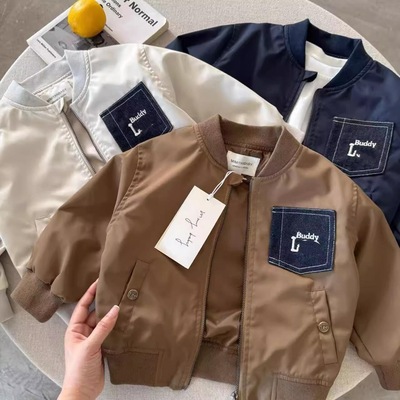 男童日系潮牌夹克衫棒球服