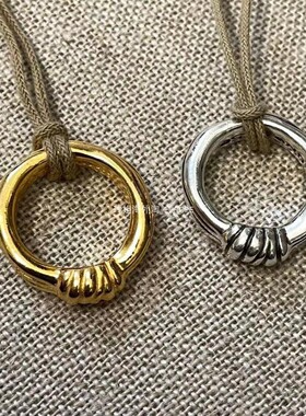 绝版国/现西班牙UNOde50 极简卷丝戒指镀金镀银手工欧美做旧轻奢