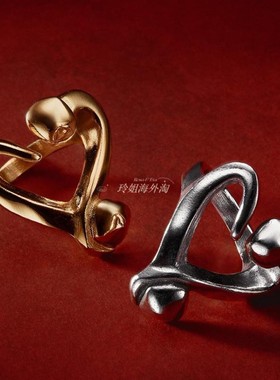 西班牙UNOde50 钉子爱心戒指欧美轻奢小众镀银镀金男女情侣送女友