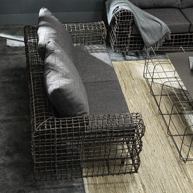 肯先生 loft工业风个性创意沙发客厅网红家具服装店铁艺双人组合