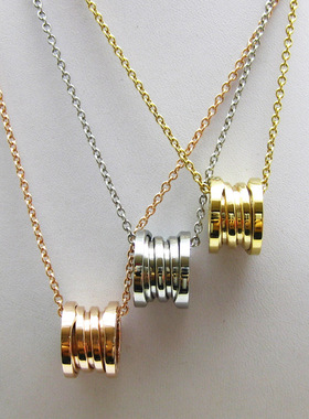 小蛮腰情侣玫瑰金锁骨链送女友