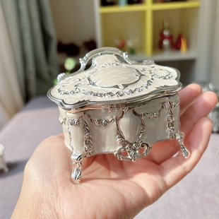 俄罗斯新款小首饰盒公主欧式韩国宫廷复古高档饰品收纳盒大珠宝盒