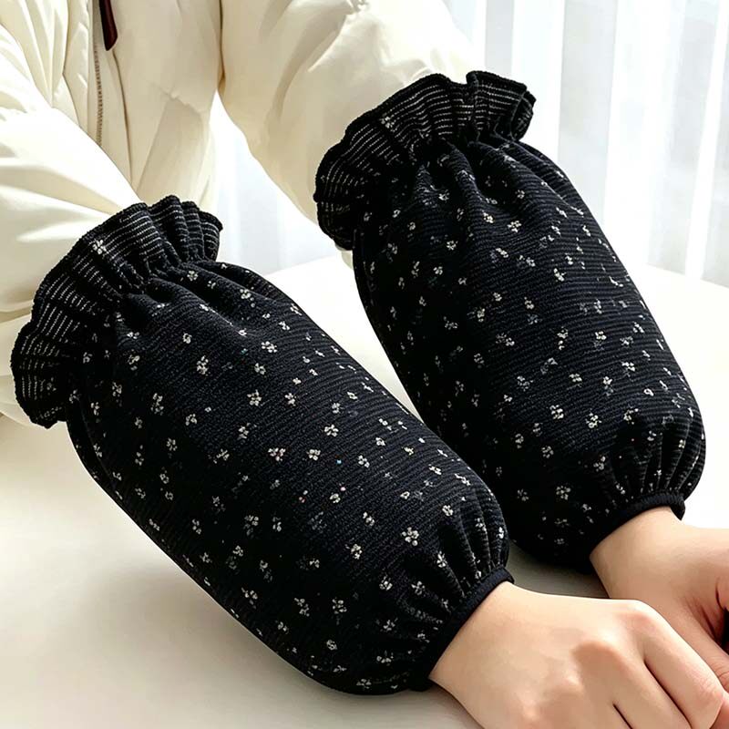短款防污套袖女新款秋冬套袖上班耐脏家务护袖碎花洋气羽绒服袖筒
