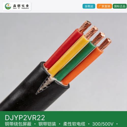 森熠 DJYP2VR22 计算机电缆 铜带绕包屏蔽 钢带铠装 柔性