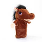 动物手偶玩具张嘴马娃娃亲子游戏讲故事卡通马手套玩偶公仔