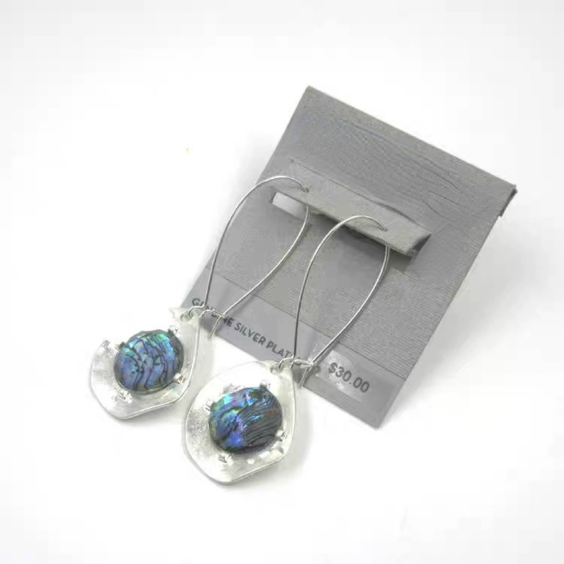 欧美外贸无卡打标大牌鲍贝耳坠