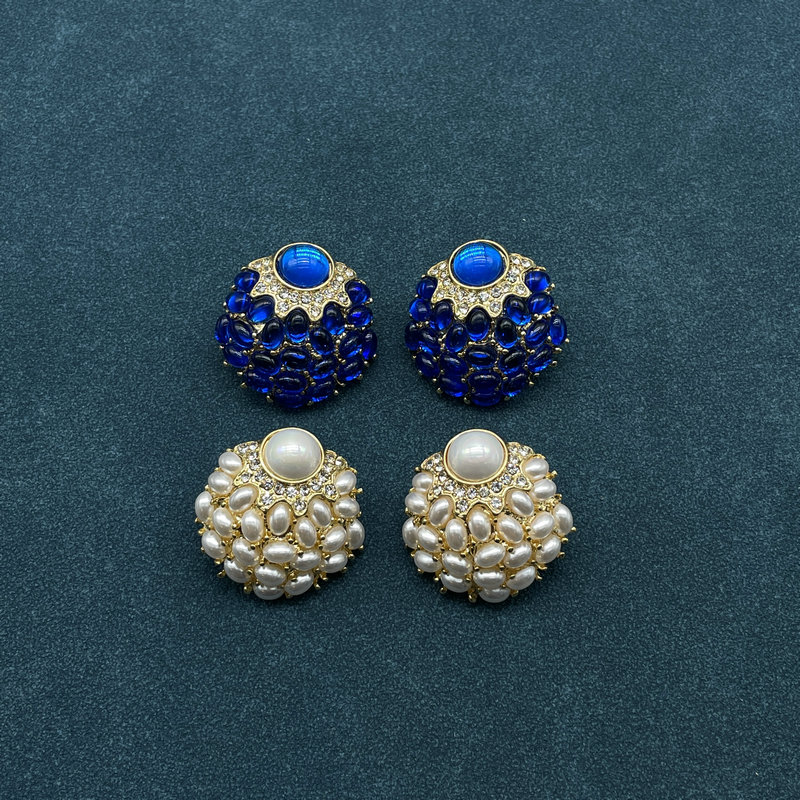 vintage中古合金女珍珠银针