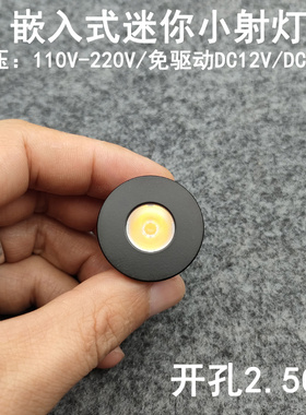 220V12V24V超薄迷你led小射灯1W3W开孔2.5cm嵌入式酒柜展柜牛眼灯