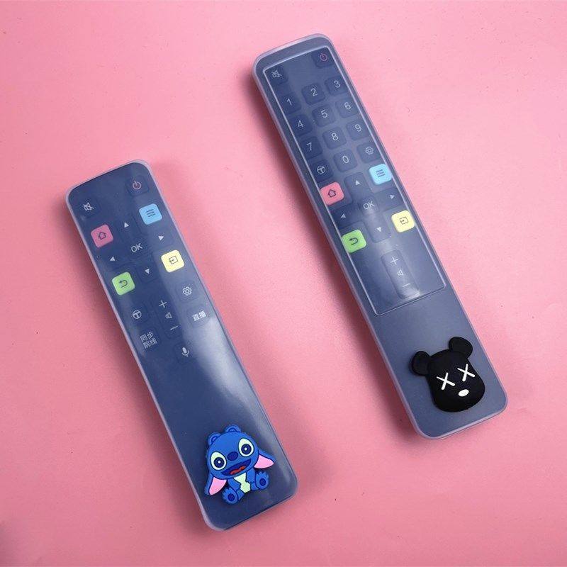 适用TCL遥控器保护套透明套可爱卡通雷鸟电视遥控器套防尘罩防摔