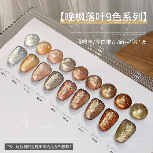 恩妮诗新品金光猫眼指甲油胶套装